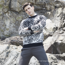 Kaschmir Strick Schnee Muster Pullover